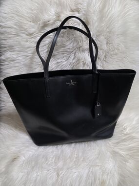 Kate Spade Black Leather Tote Bag